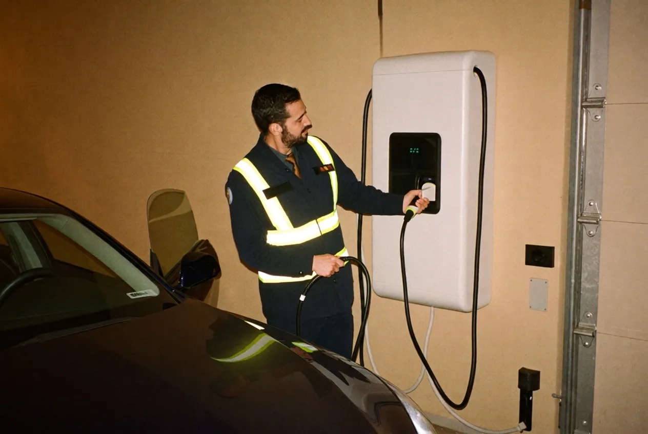 Cargador de coche eléctrico subvencionado con el Plan MOVES en Santa Coloma de Gramenet